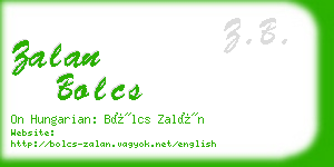 zalan bolcs business card